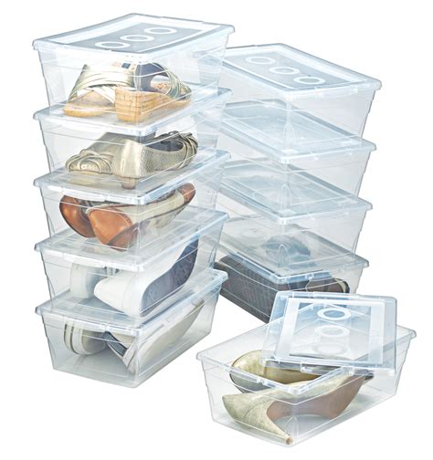 transparent shoe storage boxes